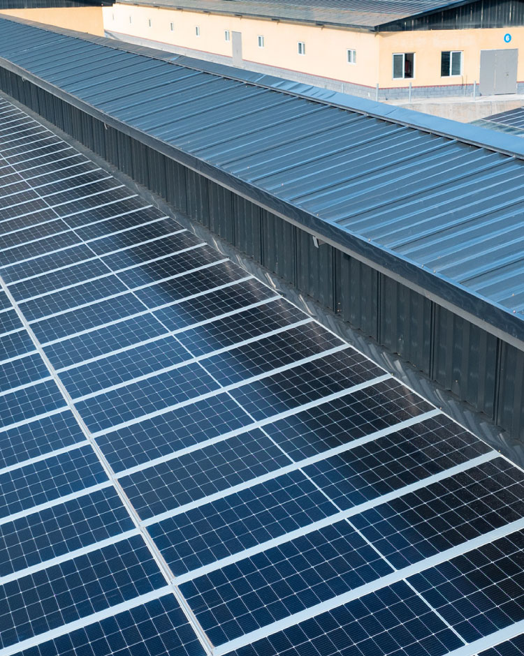 Real-world examples of Polaris products used on factory rooftops