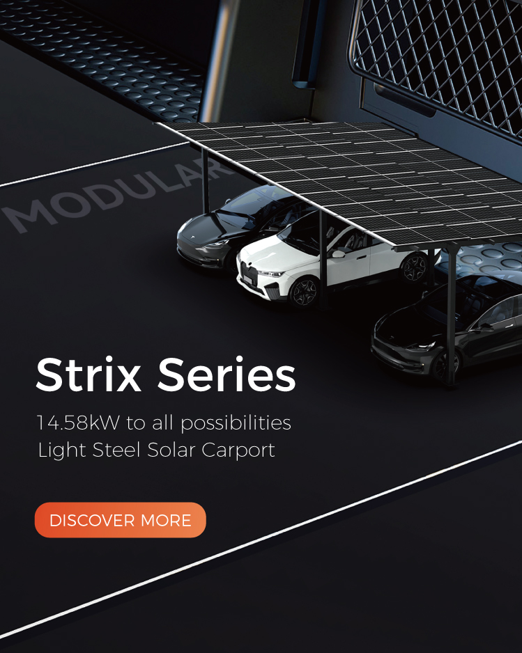 The Strix series of photovoltaic carports has been launched